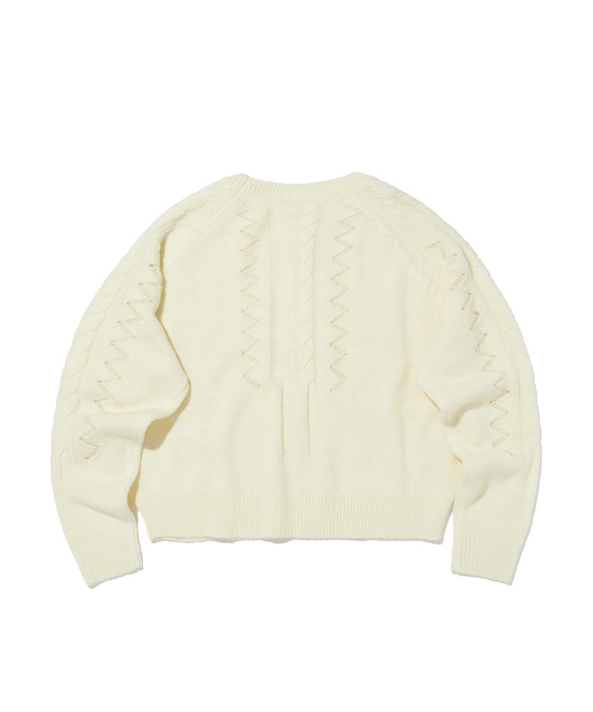 Seuweideu Damaged Cable Knit [Ivory]