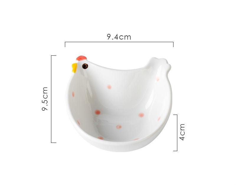 Ceramic Cute Cat Seasoning Board Sushi Soaking Bowl Dipping Handle Sauce Board Snack Board Kitchen Serving