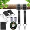 AIMOONSA Hammock and Swing Strap Kit 2x1.5 M – Resistant Nylon, Stainless Steel Carabiners