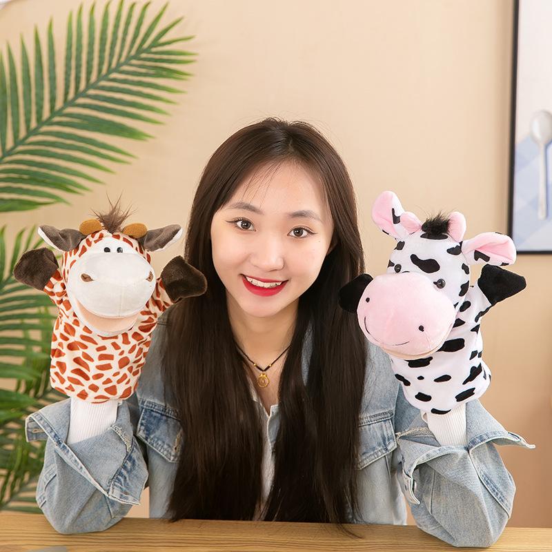 Interactive Animal Hand Puppet for Storytelling - Plush Toy with Movable Mouth