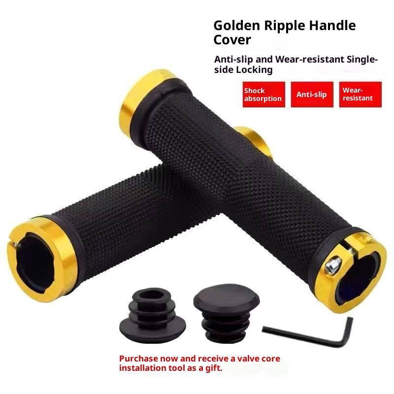 Double Lock On Bike Handlebar Grip 1Pair for Folding Bicycles Non-Slip Plastic for Safe Riding