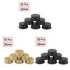 50Pcs Foam Gasket Bottle Caps - Aluminum Threaded Leak-proof Lids for Cosmetic Containers