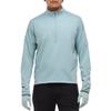 HOKA ONE ONE Comfortable Warm Knitted Sports Long Sleeve T-Shirt Men tops Crystal-Blue 1164156