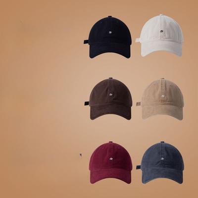 Spring Letters Baseball Cap Women's Wide Hat Korean Version Embroidered Soft Top Big Head Circumference Baseball Cap Men's Trendy Face Small Hat