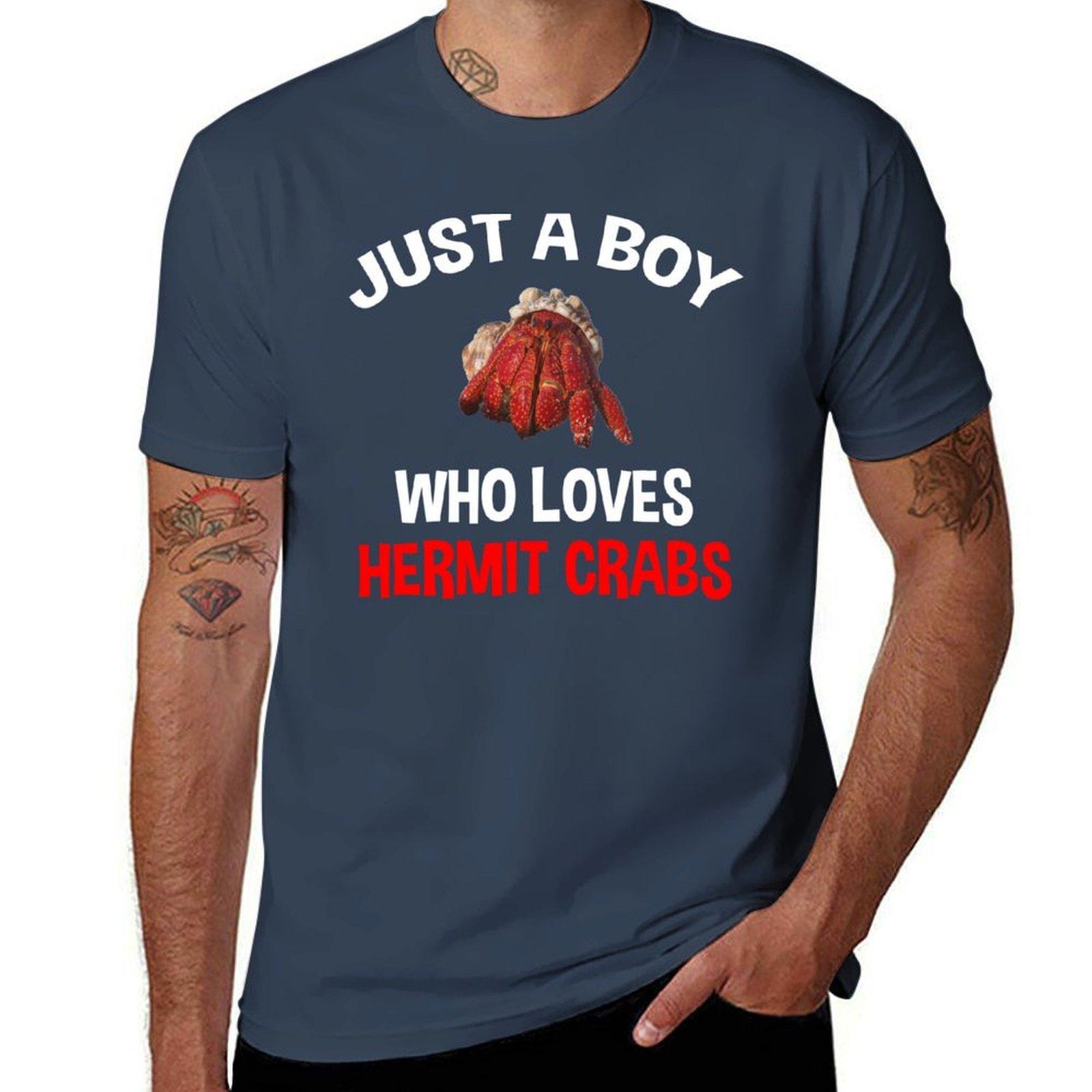 Just A Boy Who Loves Hermit Crabs TShirt Sun Block Outdoor TShirt S