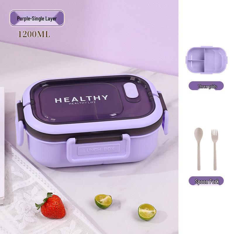 Zesílený PP Bento obědový box s nádobkou na omáčku pro studenty a kancelářské pracovníky, vhodný do mikrovlnné trouby