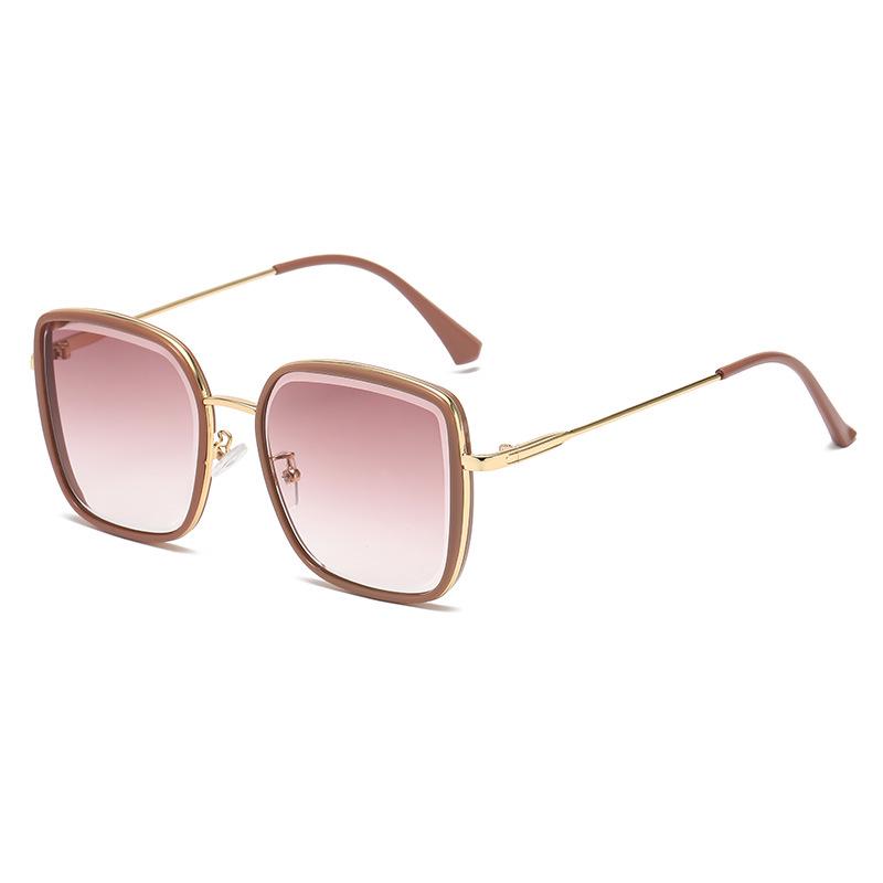 Women's High-End Gradient Large Frame Summer Sunglasses - Slimming, UV Protection, Perfect for Driving