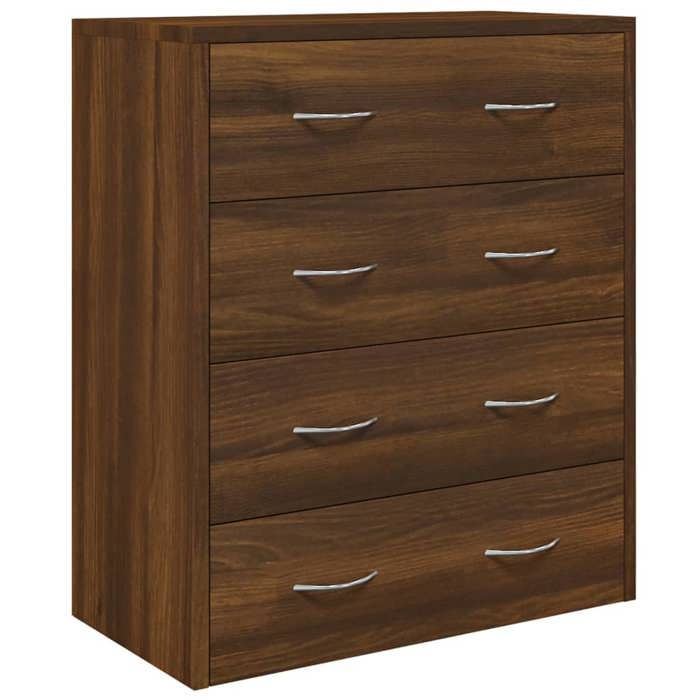 VidaXL Buffet with 4 Drawers 60x30.5x71 Cm Brown Oak 342582