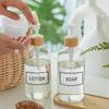 TESWEY 40 PCS Clear Hand Soap and Lotion Labels,Transparent Waterproof Shampoo Conditioner Labels Stickers,Preprinted Bathroom Labels for Soap