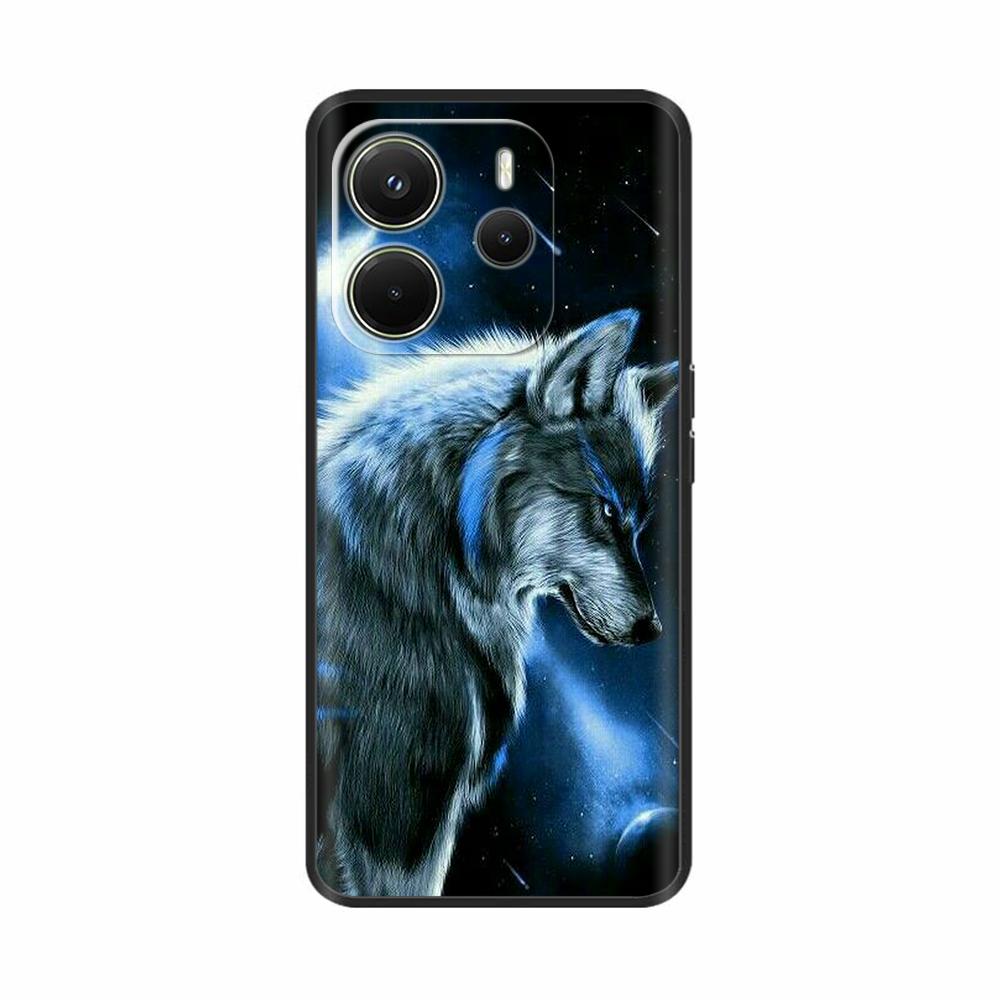 For Xiaomi Redmi Note 14 4G Case Luxury Painted Cover Black Silicone Phone Case For Redmi Note 14 Fundas note14 4G Soft Bumper