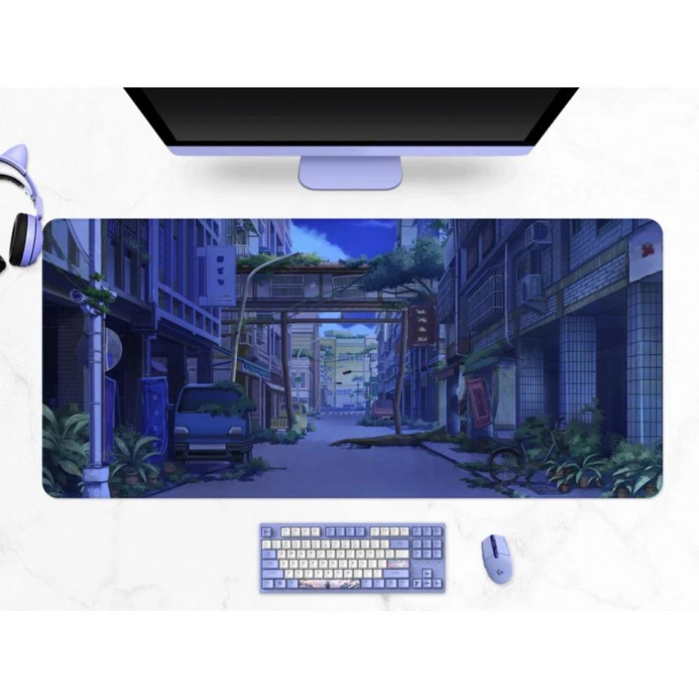 Okyo Street Desk Mats Oversized AnimeStyle Mouse Pads Japanese Urban Desktop Mats Alfombrillas Gaming Mouse Pad Grande