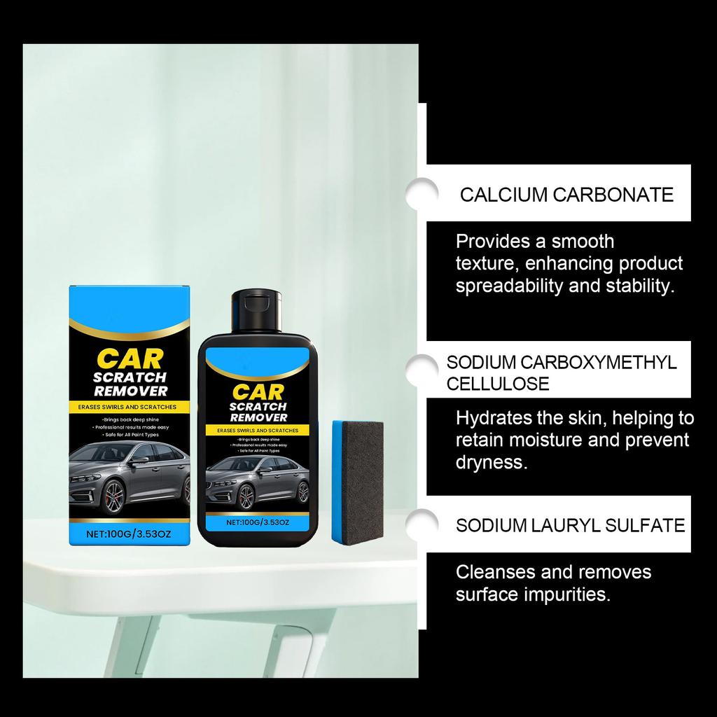 Car Paint Scratch Care Kit Polishing Cleaning And Gloss Maintenance