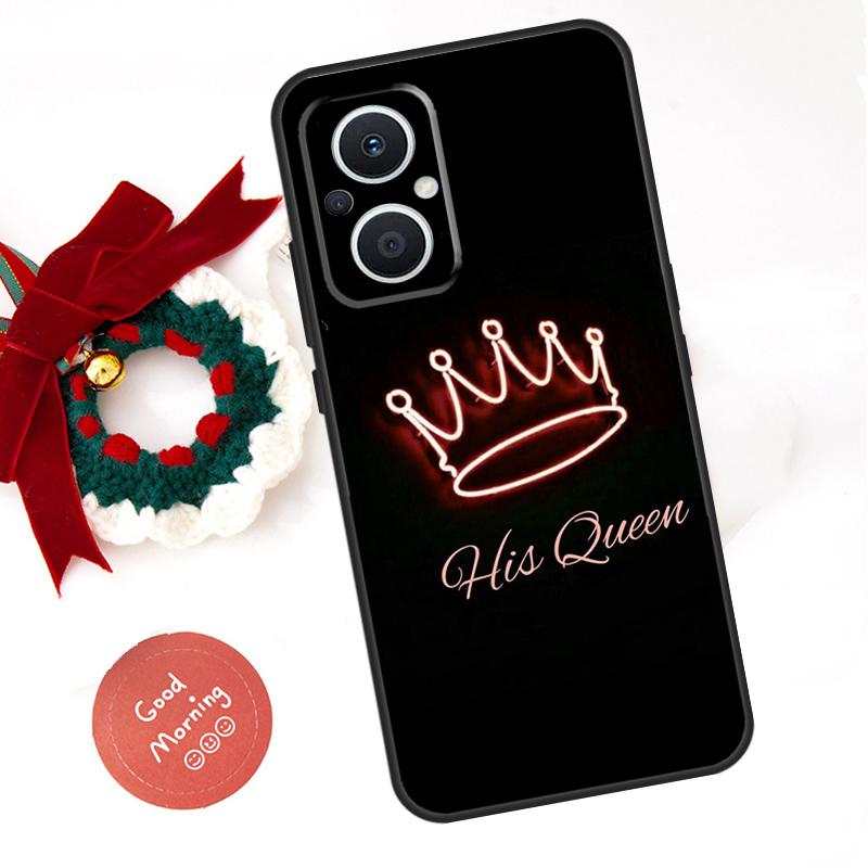 King Queen Couple Lovers Funda For OPPO Reno 13 F 14 10 11 12 Pro 12F 11F 14F 7 8 Lite OPPO Find X9 X8 X6 X5 Pro Case