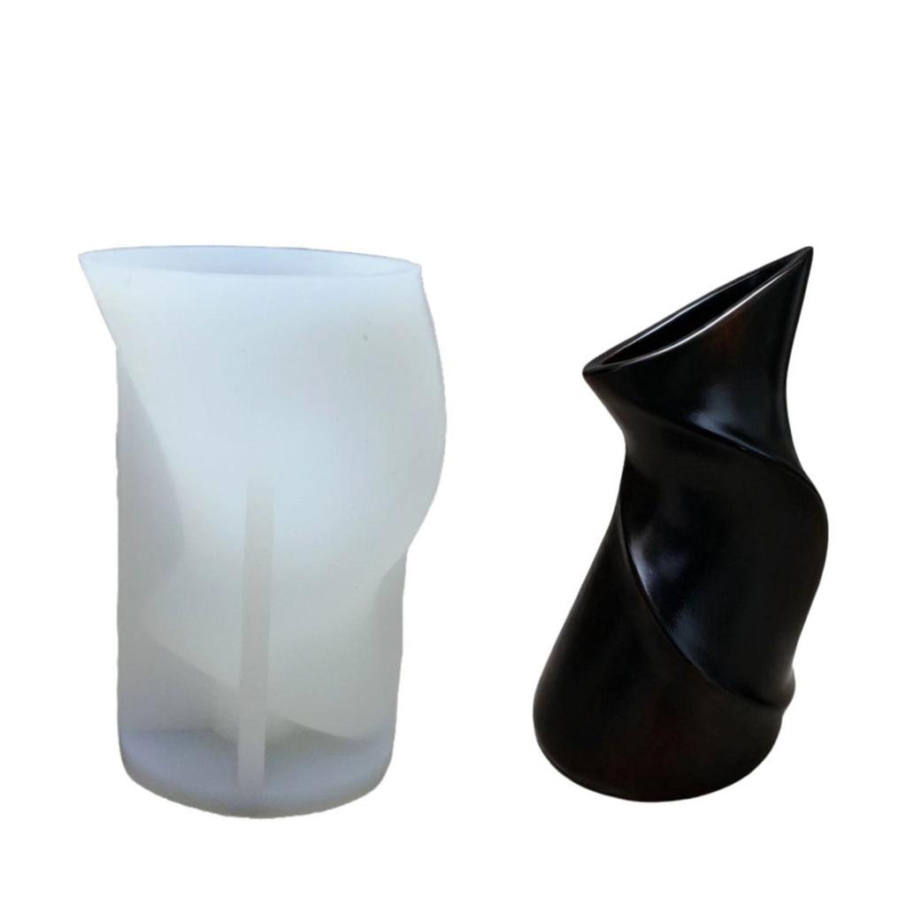 Silicone Mould For Creative Spirals Vase Projects Compatible With Resin Cement And Concrete Materials