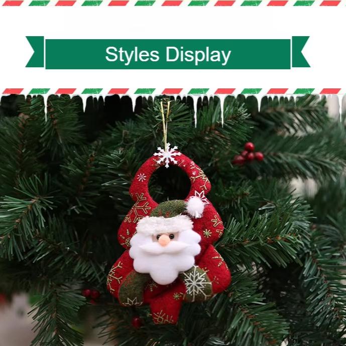 Santa Snowman Pendants Xmas Tree Ornaments Hanging Doll Craft Decor Supplier Christmas Decorations for Home Kids Gift