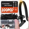 200/10 Sæt Nylon Kabelbinder Spænde Sort Kraftig Zip Ties Holder med Knap Reservedele Fastgørelseselement Kofangerholder Ledningssamling