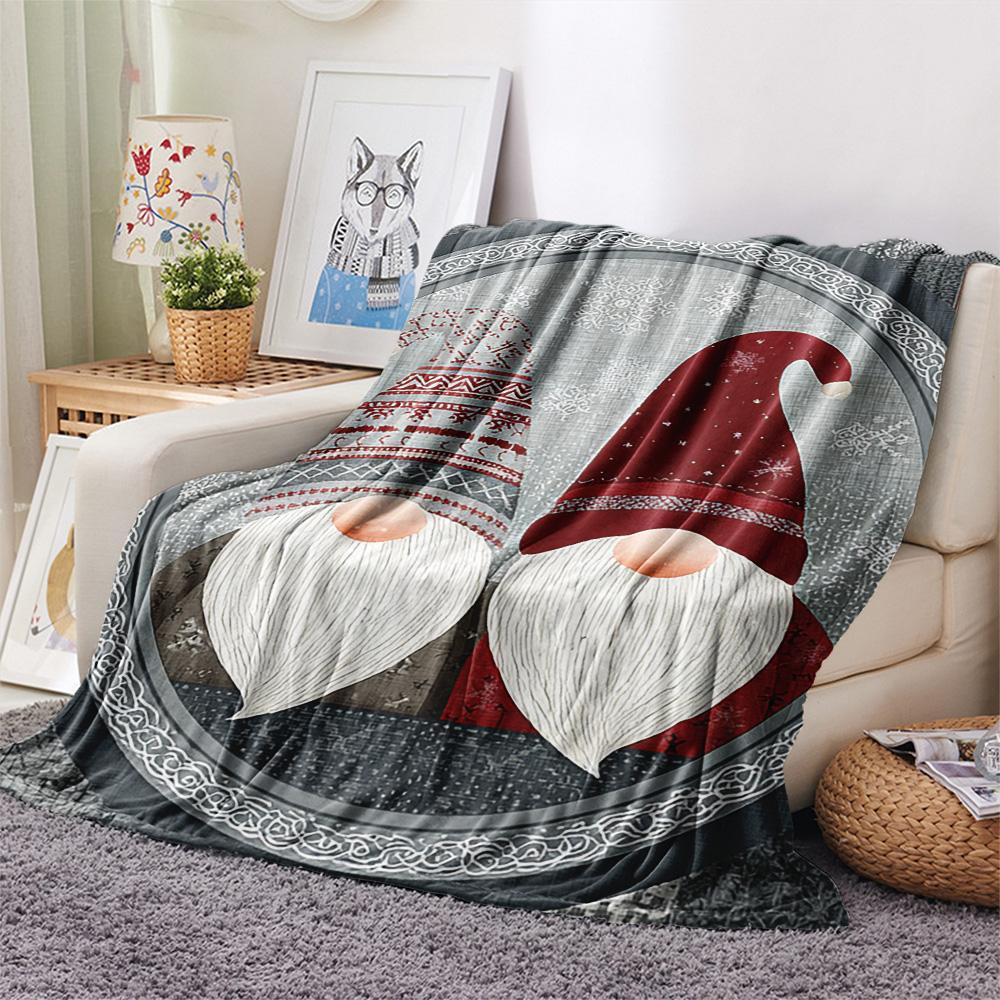 Dwarf Print Flannel Blanket, High quality Comfortable for All Seasons, Home Decor, Warmth and Comfort, Perfect for Christmas Gifts