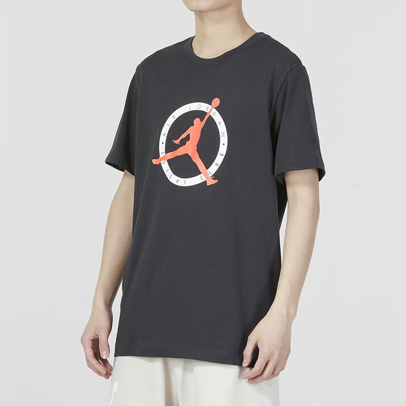 Jordan American Retro Sports Fitness Training Fashion Comfortable Breathable Round Neck Logo Print Short Sleeve Drop Shoulder T-Shirt DV8437-045