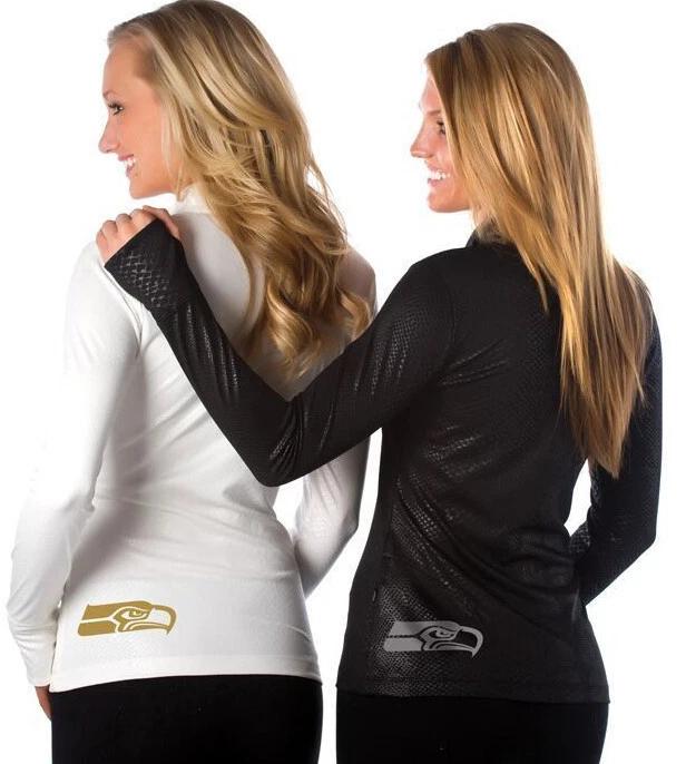All Sport Couture NFL Womens Seattle Seahawks Draft Choice Cream Shirt NWT XS M