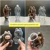 NEW Transparent Protective Case For LABUBU 4 PIN FOR LOVE Series Vinyl Plush Doll Dust Cover Storage Box For LABUBU Accessories