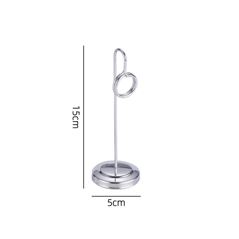 Stainless Steel Table Card Holder for Menus and Numbers