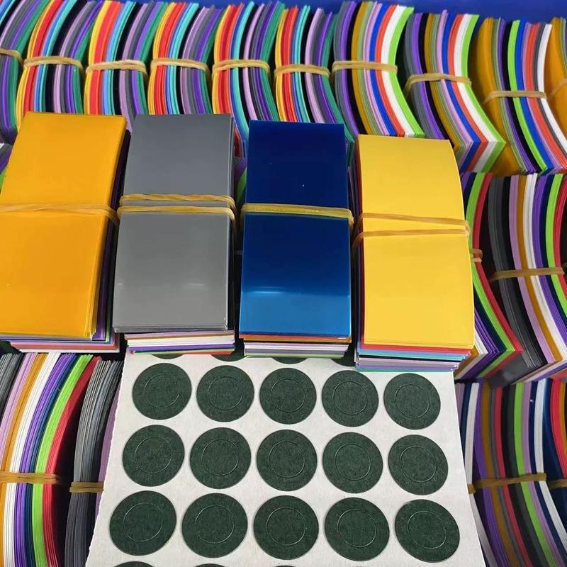 100PCS 21700 Battery Wrap Sleeve Heat Shrink Tube + 100PCS Barley Paper Rings Shrinkable Insulated Skin PVC FilmTape Cover Pipe