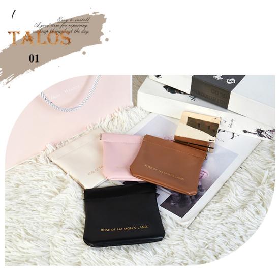 4Pcs Small Makeup Bags Solid Color Wear Resistant Easy To Clean Lipstick Pouch Mini Pocket Coins Headphones Cables Organizer