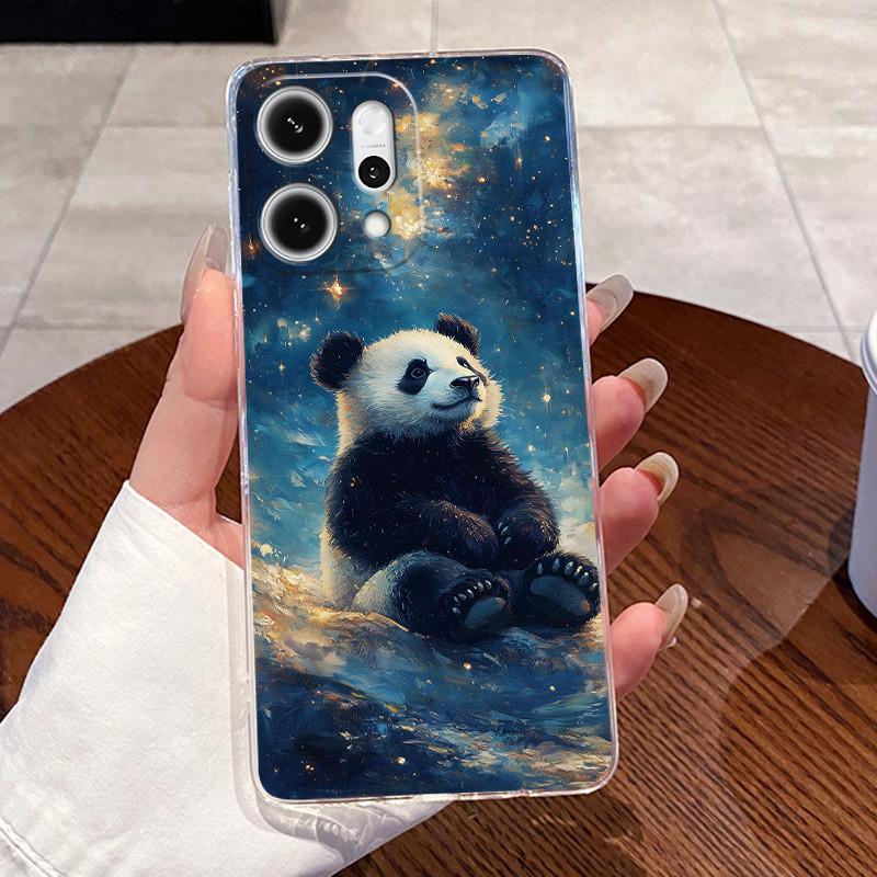 Casing For Oppo Reno14 / Reno 14F / Reno 14 Pro Clear Silicone Jelly Soft TPU Back Cover Cute Rabbit Cat Dinasaur Phone Case