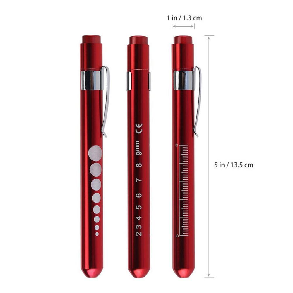 Flashlight Aluminum Alloy Scale Pen Light Pupil Oral Examination Pen Light Nurse Lamp