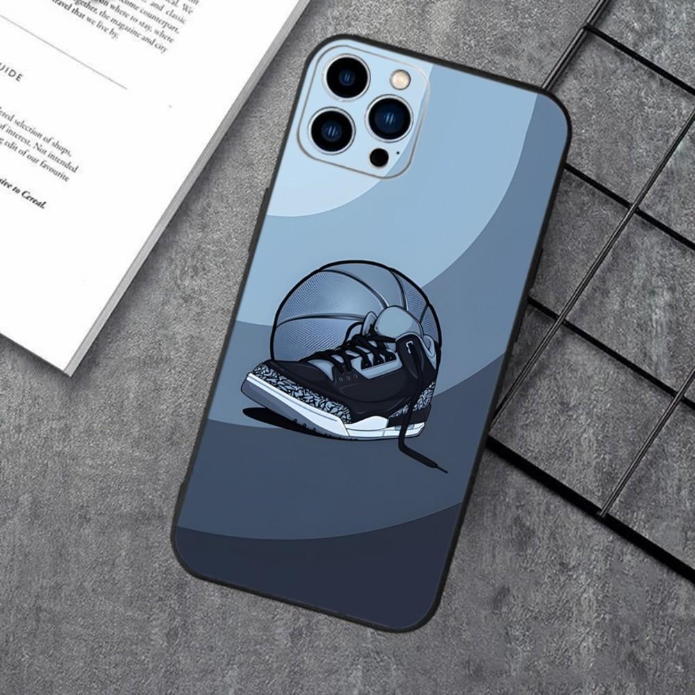Off 85 AIR Street Sports Sneakers Phone Case For iPhone 16,15,14,13,12,11,XS,XR,X,8,7,Pro,Max,Plus,mini Silicone Black Cover