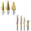 7Pcs Step Drill Bit Saw Umbrella Chamfer Bit Straight Titanium Milling Cutter 4-12/20mm 3 6 8 Mm Woodwork Metal Hole Cone Drill