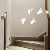 Acrylic Footprint Mirror Wall Decal Self Adhesive 3D Decorative Wall Sticker for Childrens Room Nursery Bedroom Living Room