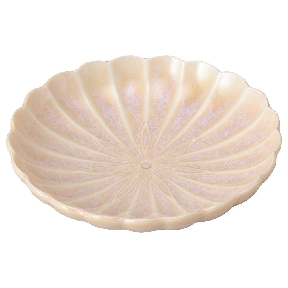 

Yamashita Crafts Small Plate White Kikuka Plate Peach 14060220 11.5×2.7cm 3.5