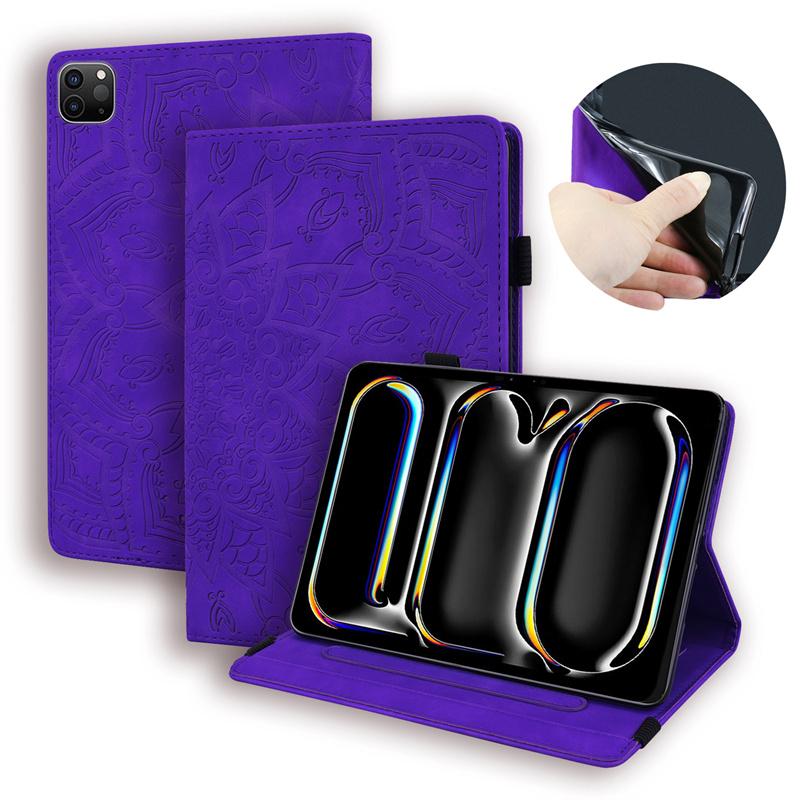 For Funda iPad Pro 11 13 Inch 2024 iPadPro11 Case PU Leather Soft TPU Back Business Folio Cover for iPad Pro M4 Case 11 13 Inch