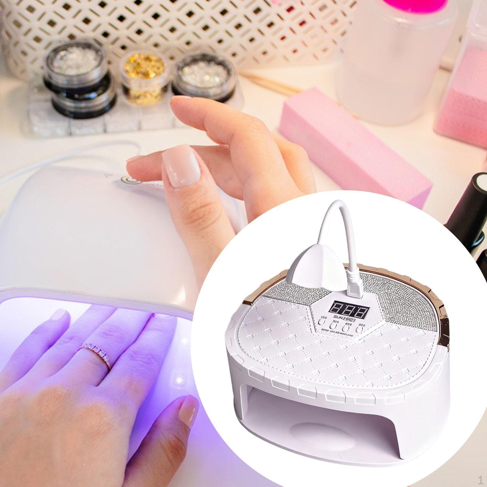 

LED Nail Lamp Hand Sensor Low Heat Mode Powerful 45 Beads Manicure Tools pink белый