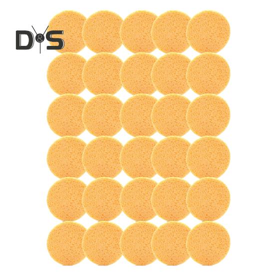 

30 шт., губка для лица с куркумой и койевой кислотой, очищающая поры, многоразовая, круглая, абсорбирующая, для снятия макияжа, отшелушивающая, спа, комплект очищающих подушечек для лица 30PCS