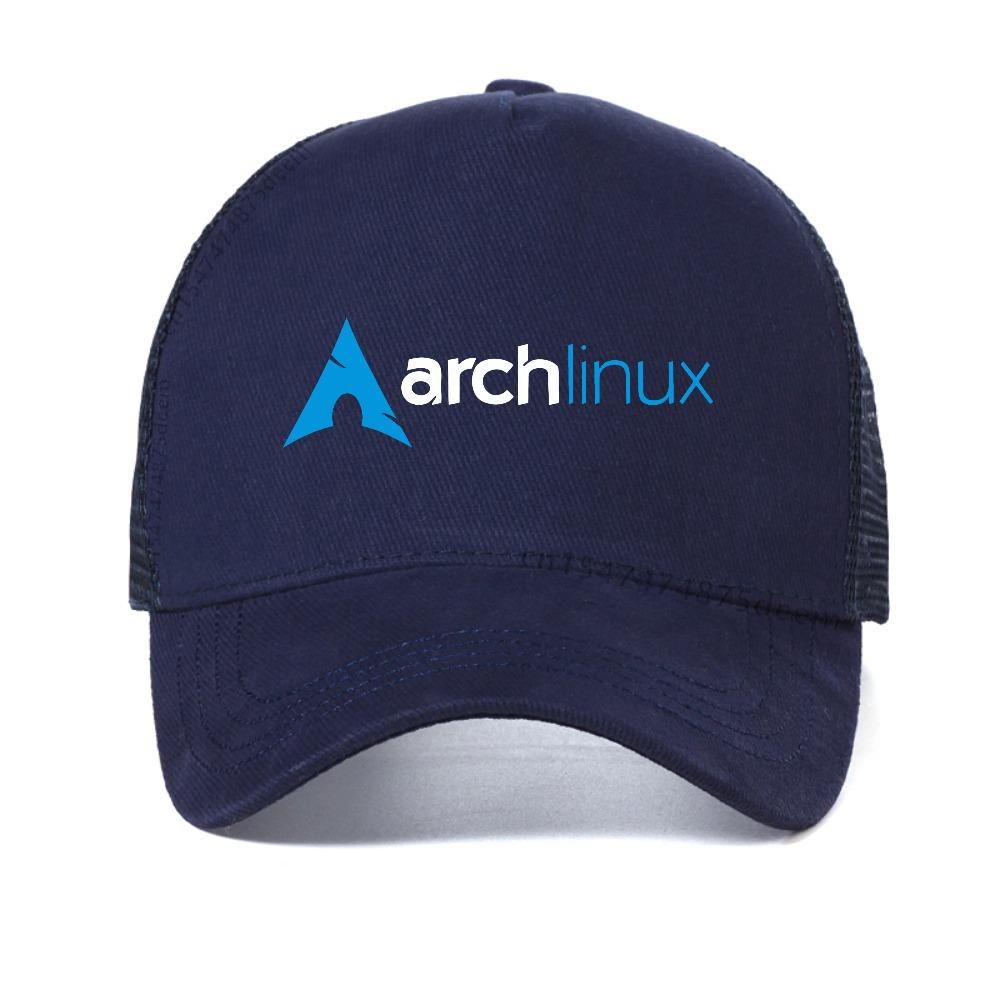 Arch Linux Logo Print Baseball Cap Adjustable Demin Cap Lightweight Golf Hat Mesh Baseball Cap For Men Adjustable