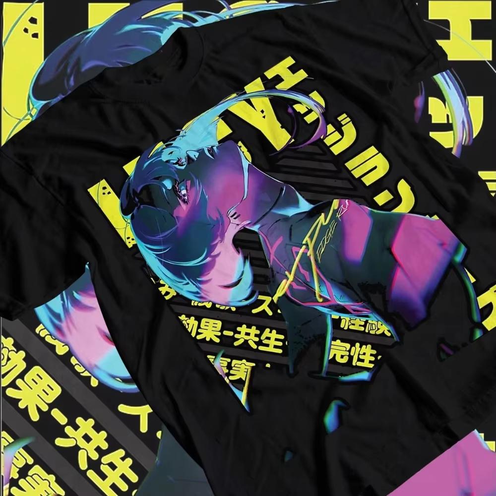 2026 Nuova Estate Anime Cyberpunk: T-shirt Unisex Edgerunners Lucy con Stampa Grafica, Vestibilità Larga Stile Y2K, Tessuto Morbido, Top Casual Streetwear per Fan di Anime