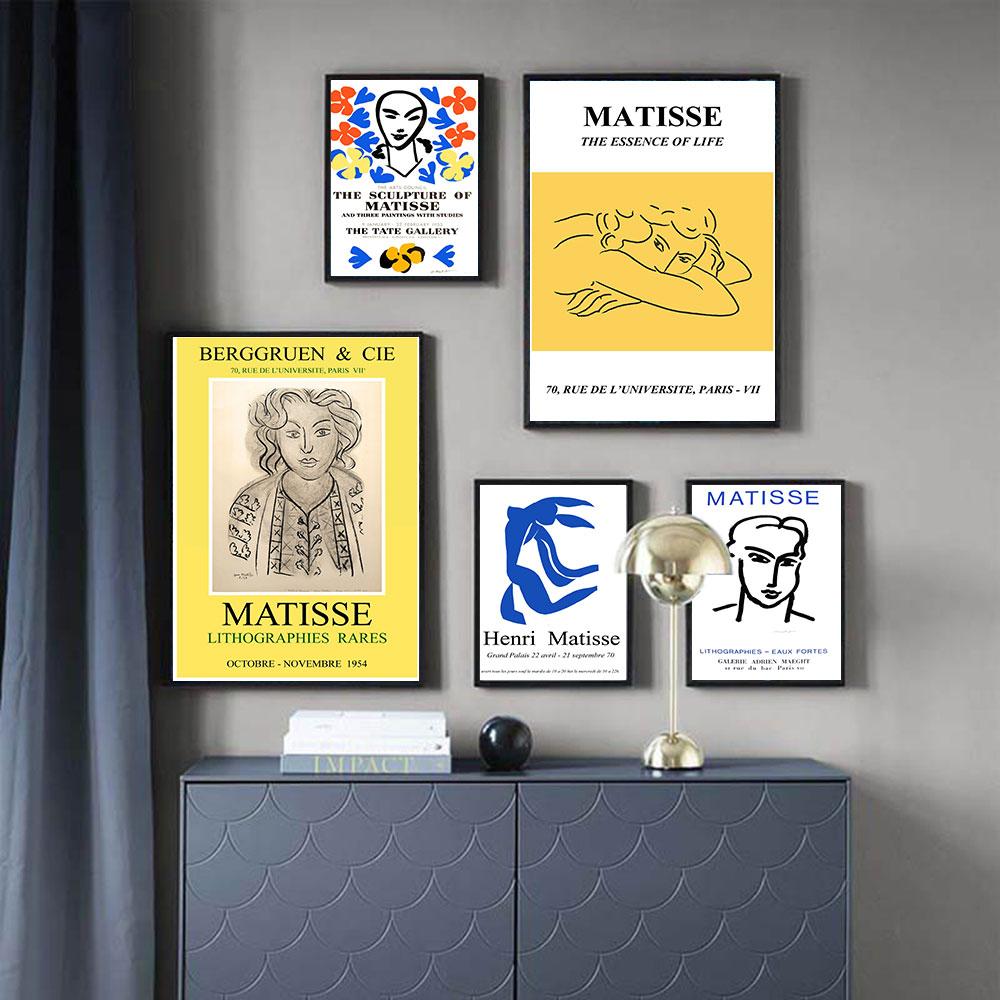 Henri Matisse Vintage Poster Abstract Line Art Print Mid Century Canvas Painting Modern Wall Picture For Living Room Home Decor