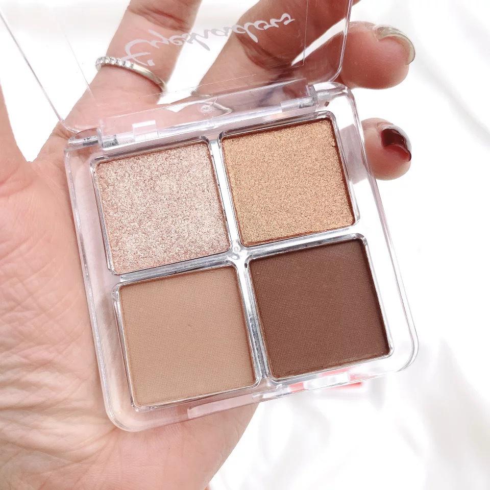 Portable Unicorn Diamond Eyeshadow Palette: Four-Color Glitter, Pearlescent, Waterproof, Super Hot