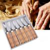 6Pcs Woodcut Knife Wood Carving Chisel Set Chip Detail Carving Chisels Kit Wood Carpenter Hand Tools for Working DIY