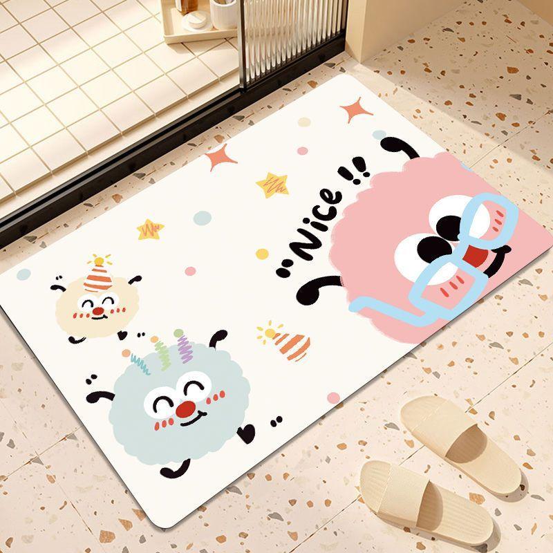 

Hairball bathroom, diatom mud bathroom, kitchen mat, absorbent toilet, non-slip foot mat, toilet, easy to take care of floor mat 40X60cm 15.7X23.6in