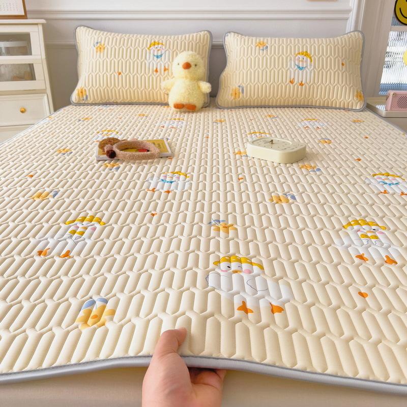 New Cartoon Comic Latex Summer Mat Washable Fresh Baby Ice Silk Summer Mat Child Air Conditioner Soft Seat