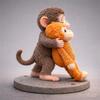 Punch The Monkey Plush Doll Keychain Cartoon Anime Toy Bag Pendant Colleague Desk Ornaments Gift