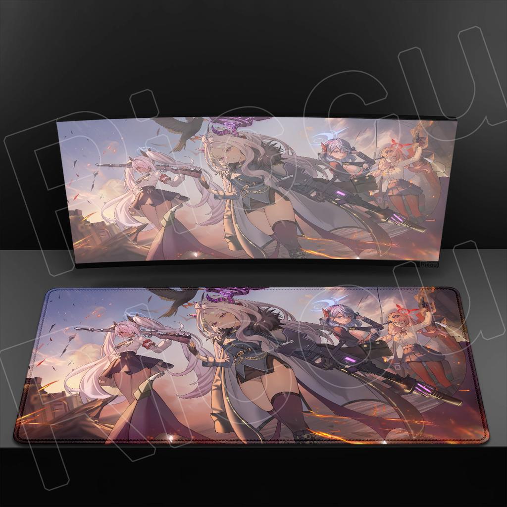 Mousepad Anime Sorasaki Hina Cute Desktop Carpet Xxl Laptop Blue Archive ESport Game Keyboard Mat Cartoon Pc Rubber Accessories