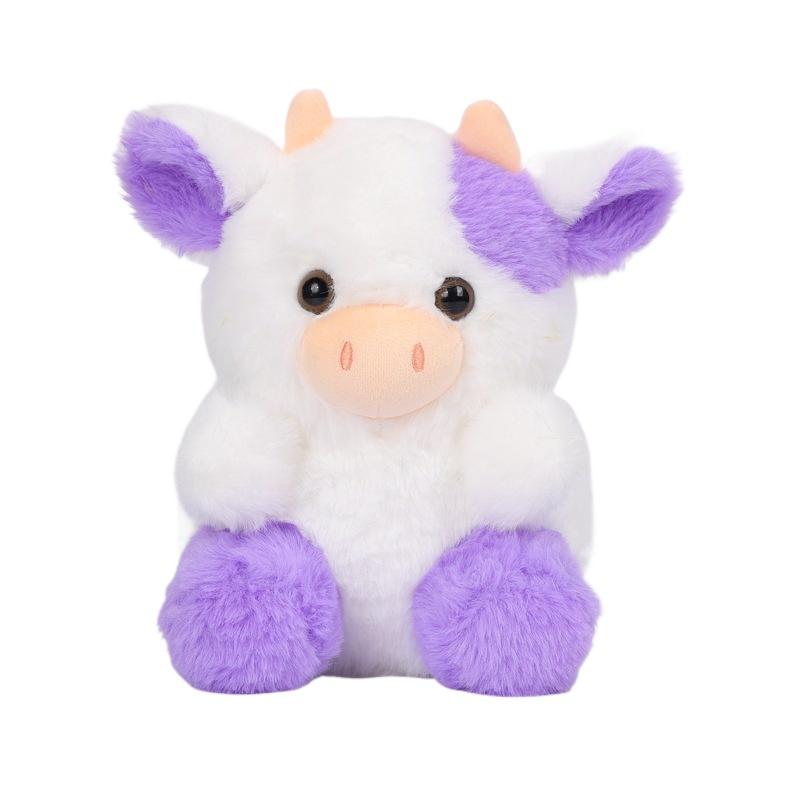 

Плюшевая игрушка Kawaii Strawberry Cow для детей, мягкая кукла, разноцветная подушка, праздничный подарок, 20 см 20CM фиолетовый