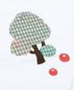 RuNaKi'Hu' Wxt099 Kumo Tomato Check Applique T-Shirt (White)