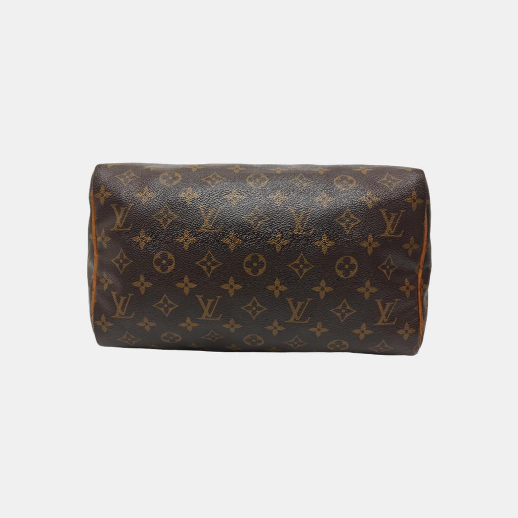 [Pre-Owned] Speedy 30 Elegant Compact Fashionable Commuter Classic Monogram Coated Canvas With Leather Trim Pillow Bag - Fair #BWO76R