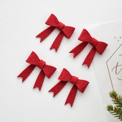Small Christmas Decorations Mini Pendant DIY Bow Decoration Handmade Vintage Christmas Tree Decoration Holiday Decor