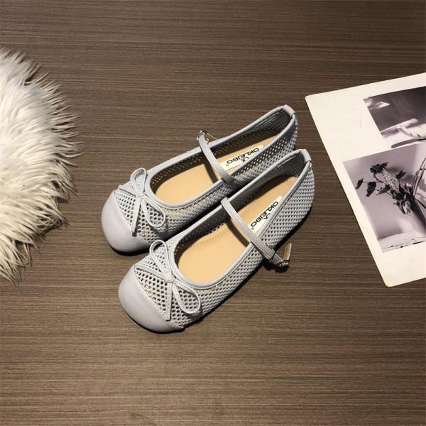 Fashion Shoes Woman Flats Casual Female Sneakers Shallow Mouth Square Toe Bow-Knot Loafers With Fur Modis Dress Butterfly Summer Breatha